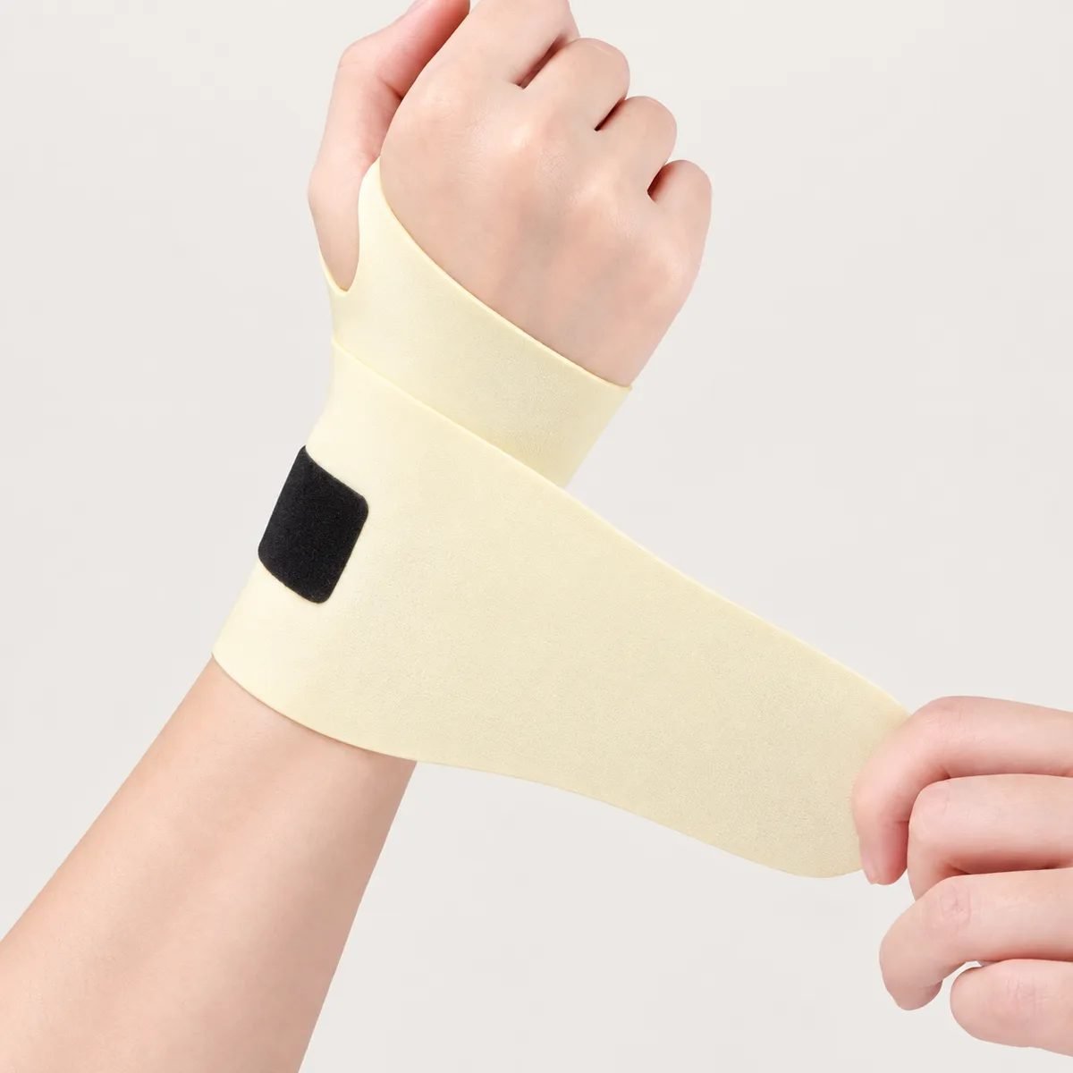 Cream wrist brace