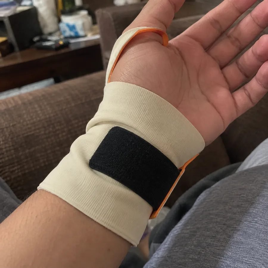 Customer photo of the SmashKick brace